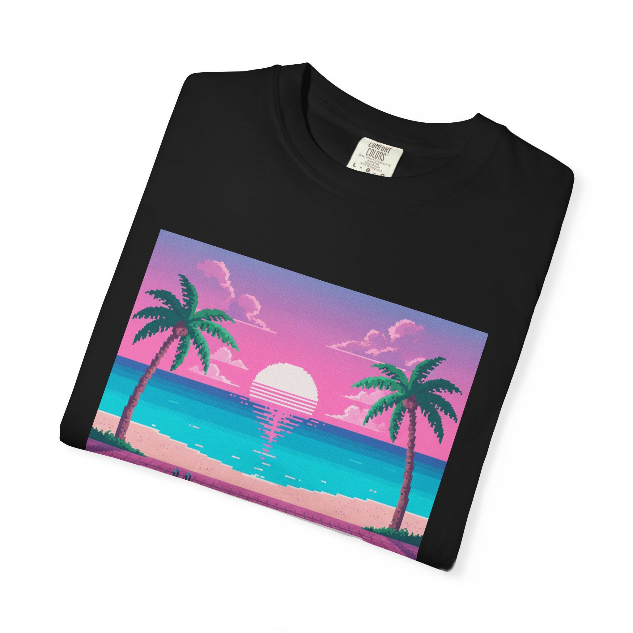 Retro Miami Sunset poolside scene T-Shirt