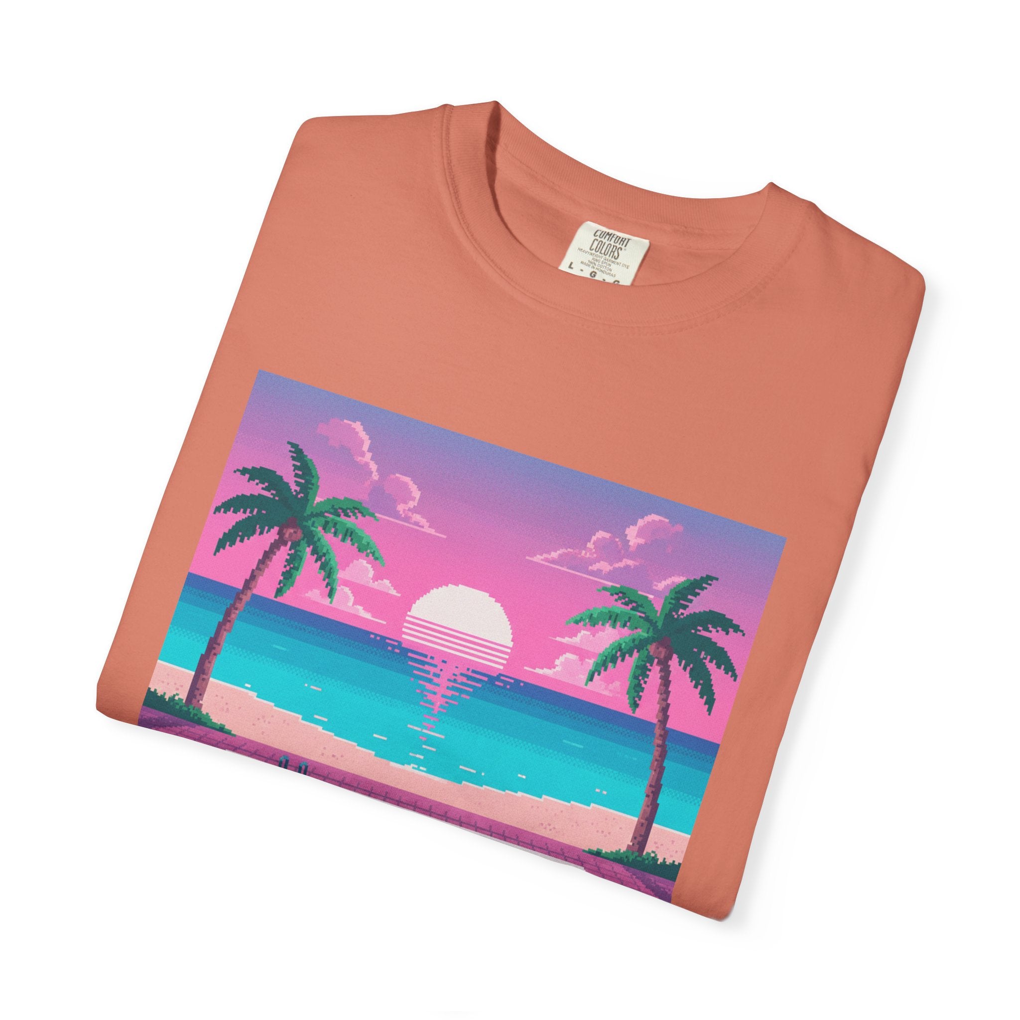 Retro Miami Sunset poolside scene T-Shirt