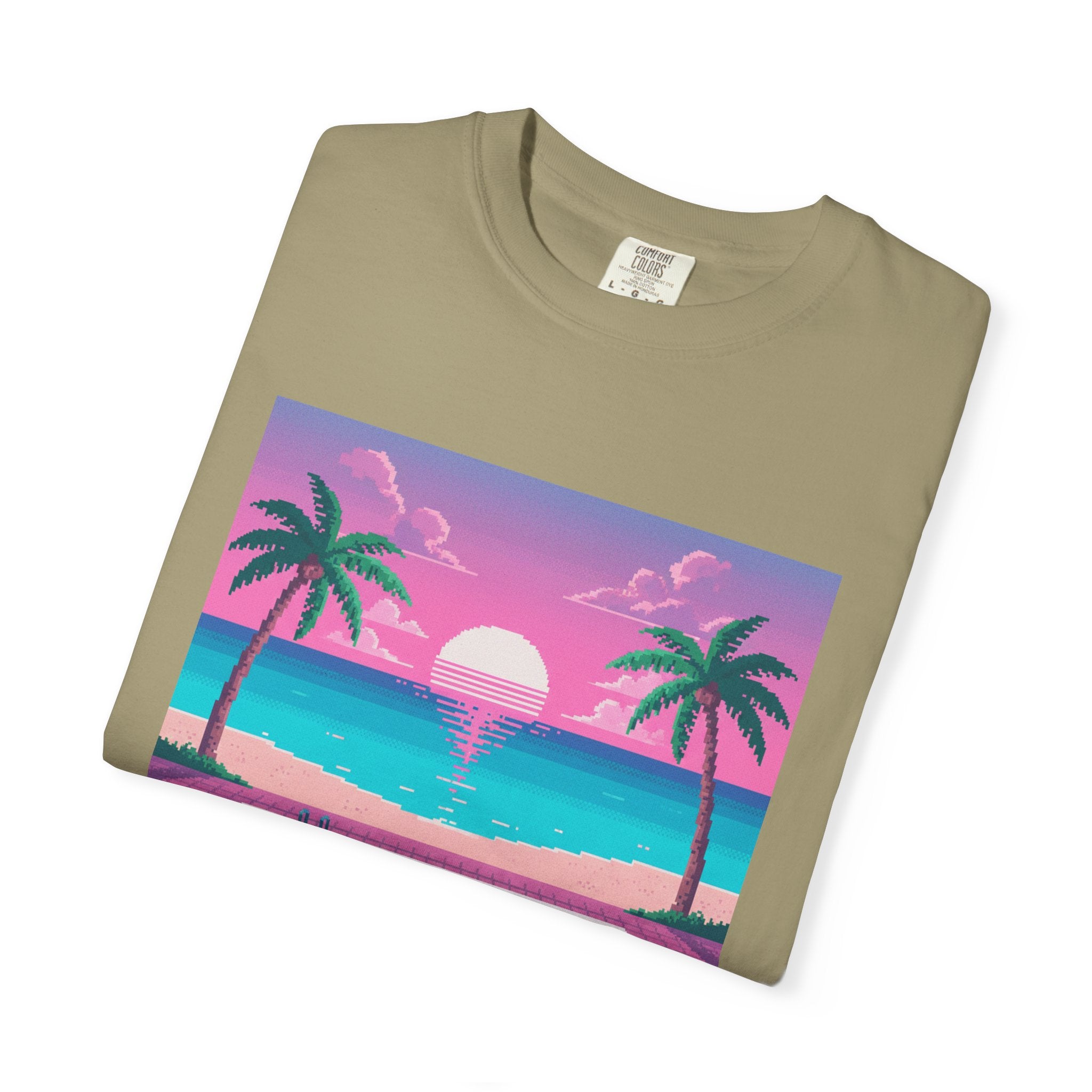 Retro Miami Sunset poolside scene T-Shirt