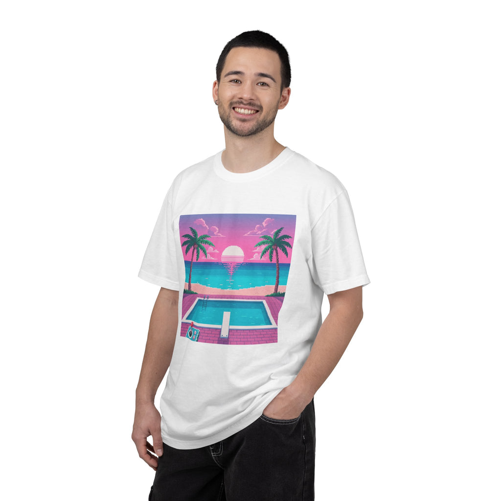 Retro Miami Sunset poolside scene T-Shirt