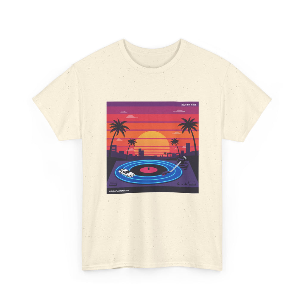 Sunset Vinyl Record T-Shirt — Retro Beachwave Music Tee