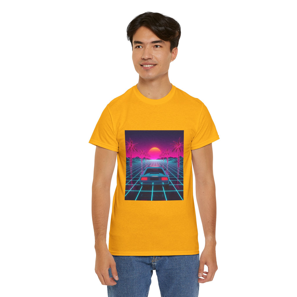 Retro Sunset Drive Tee - Vaporwave 80s Synthwave Car T-Shirt