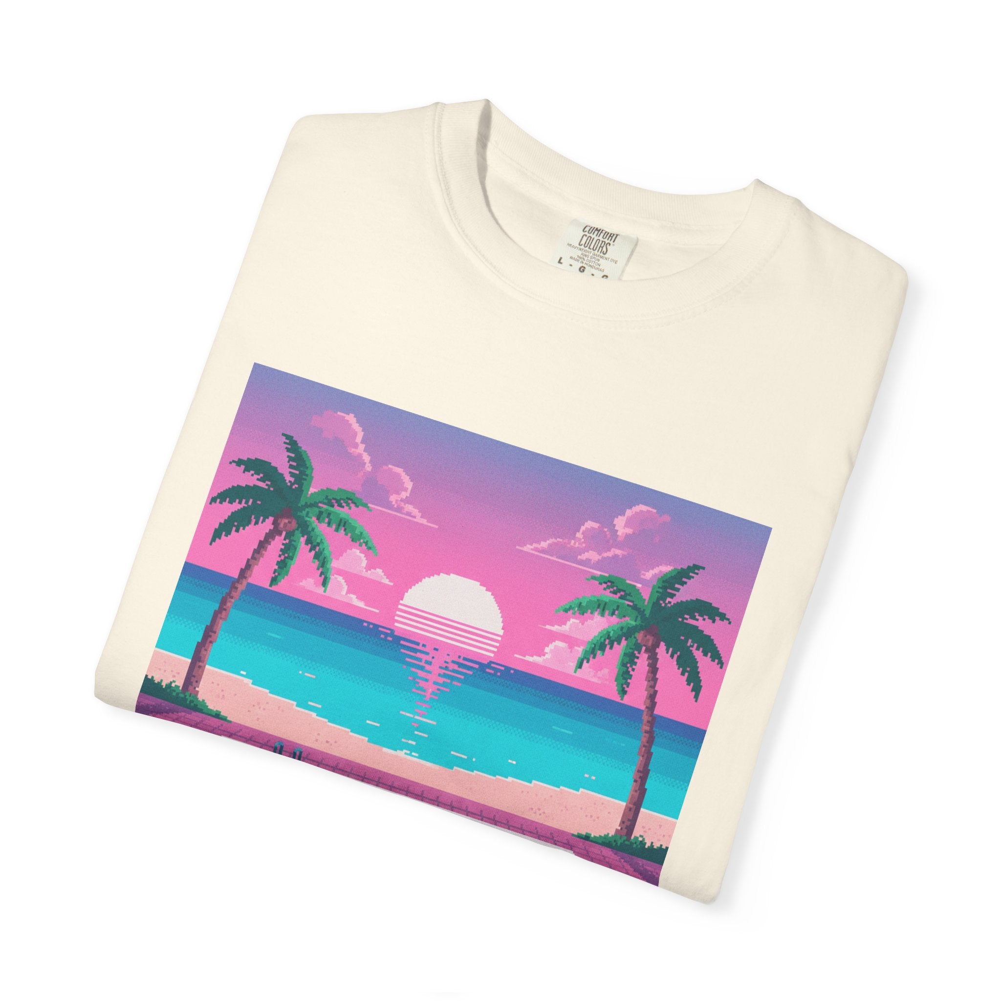 Retro Miami Sunset poolside scene T-Shirt