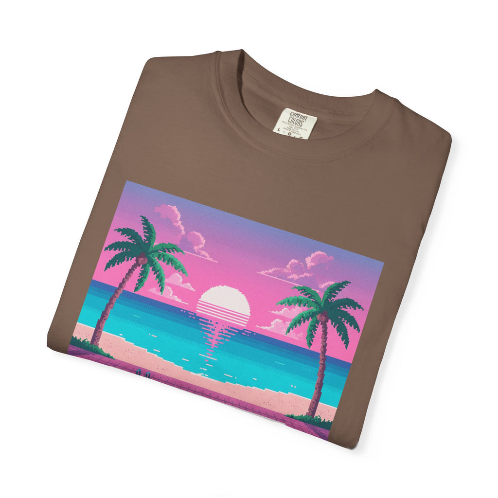 Retro Miami Sunset poolside scene T-Shirt