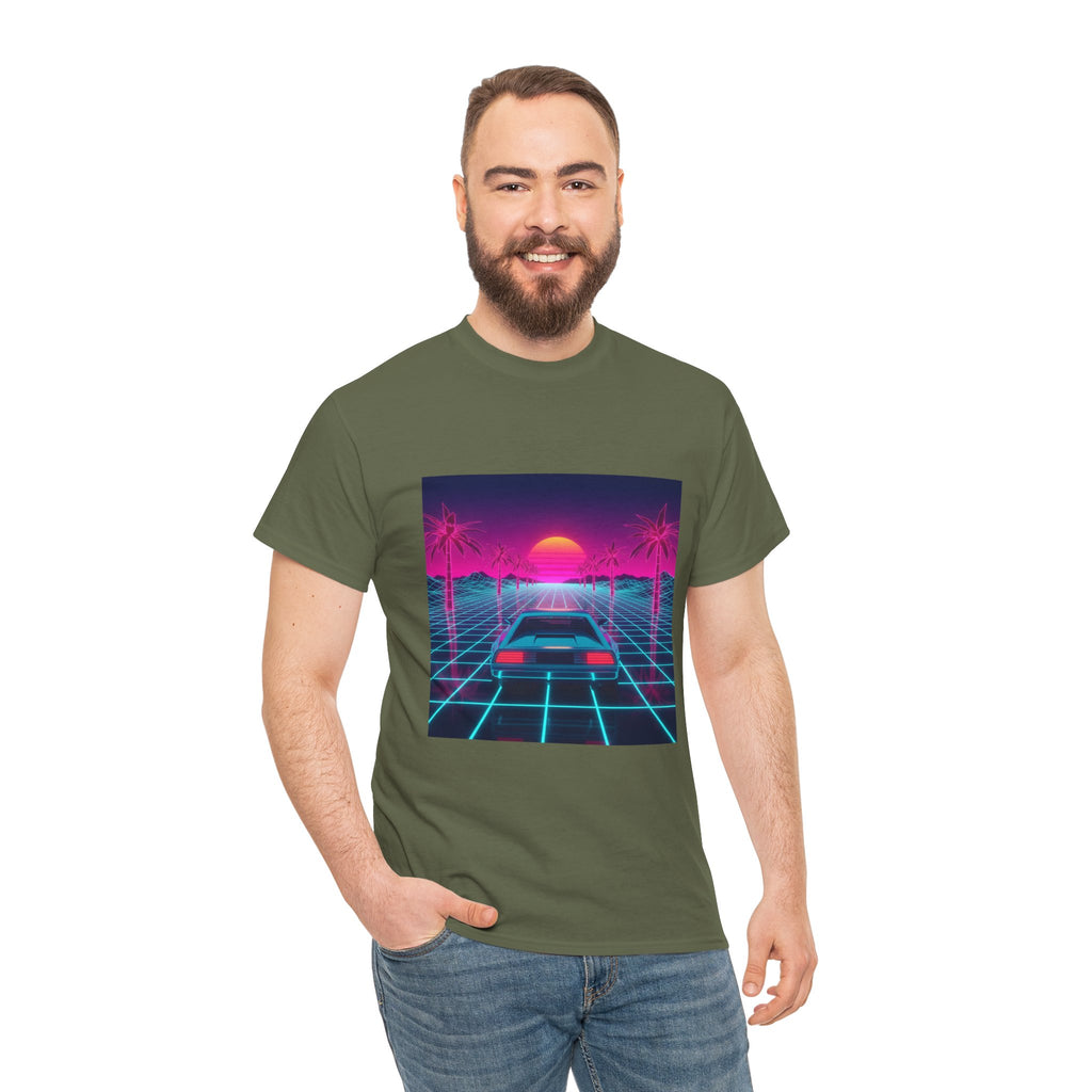 Retro Sunset Drive Tee - Vaporwave 80s Synthwave Car T-Shirt