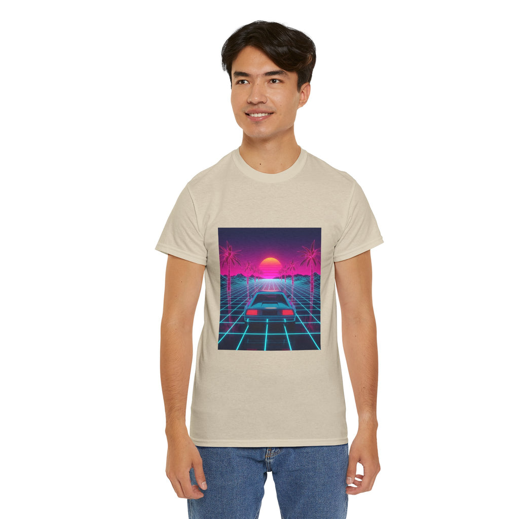 Retro Sunset Drive Tee - Vaporwave 80s Synthwave Car T-Shirt