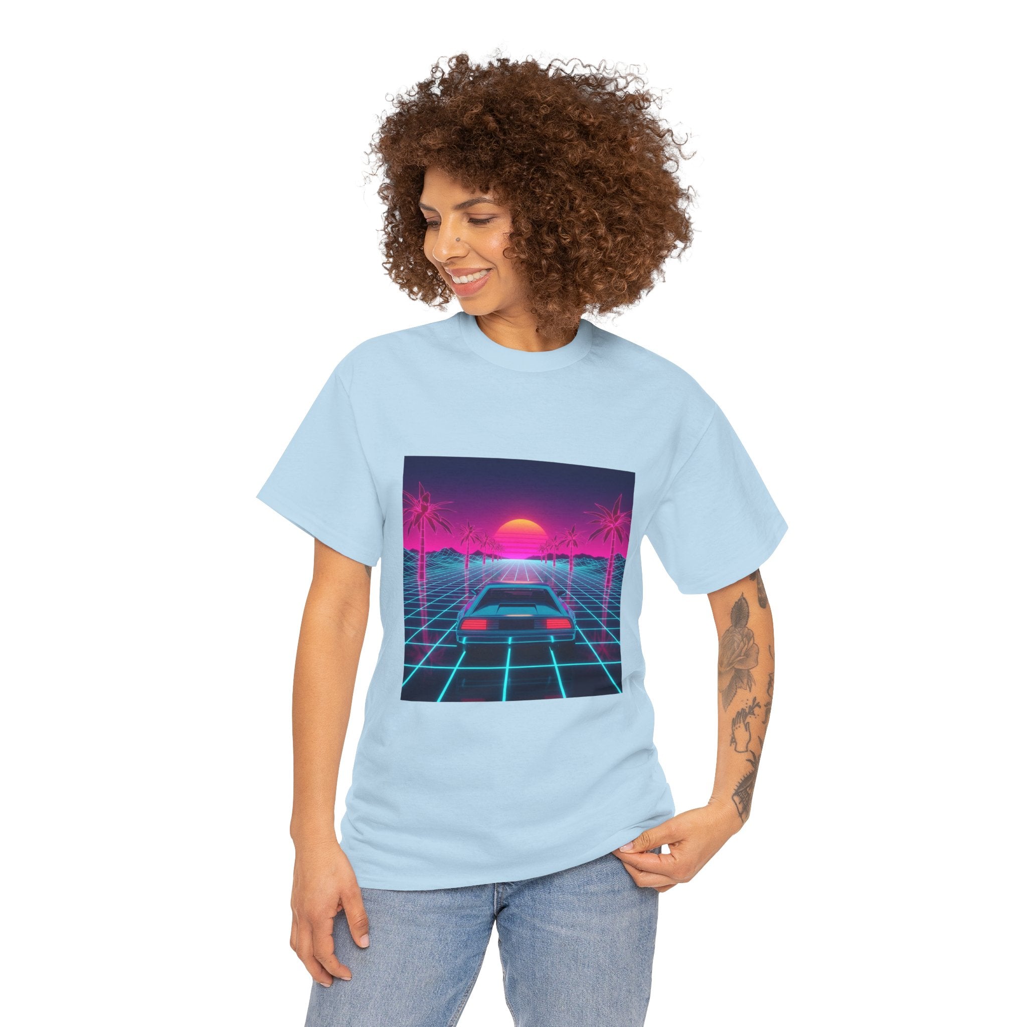 Retro Sunset Drive Tee - Vaporwave 80s Synthwave Car T-Shirt