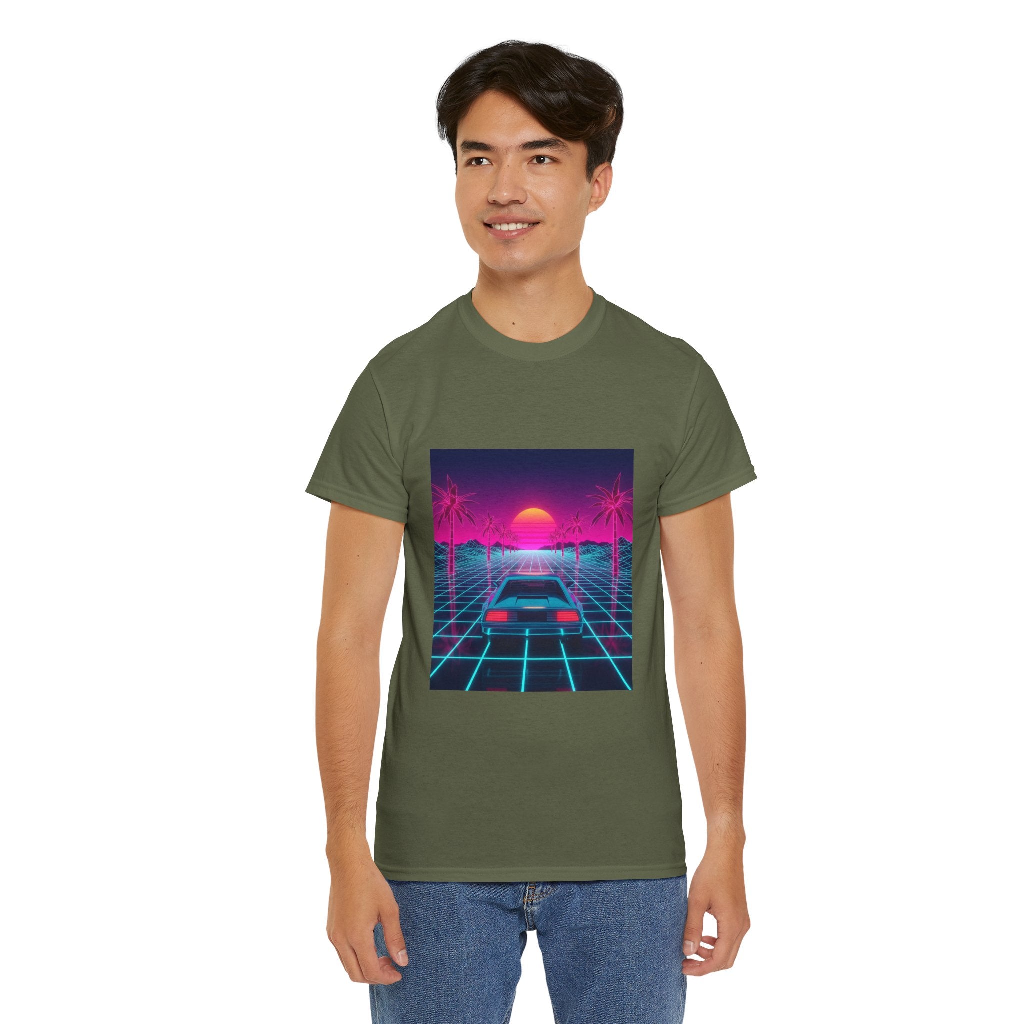 Retro Sunset Drive Tee - Vaporwave 80s Synthwave Car T-Shirt