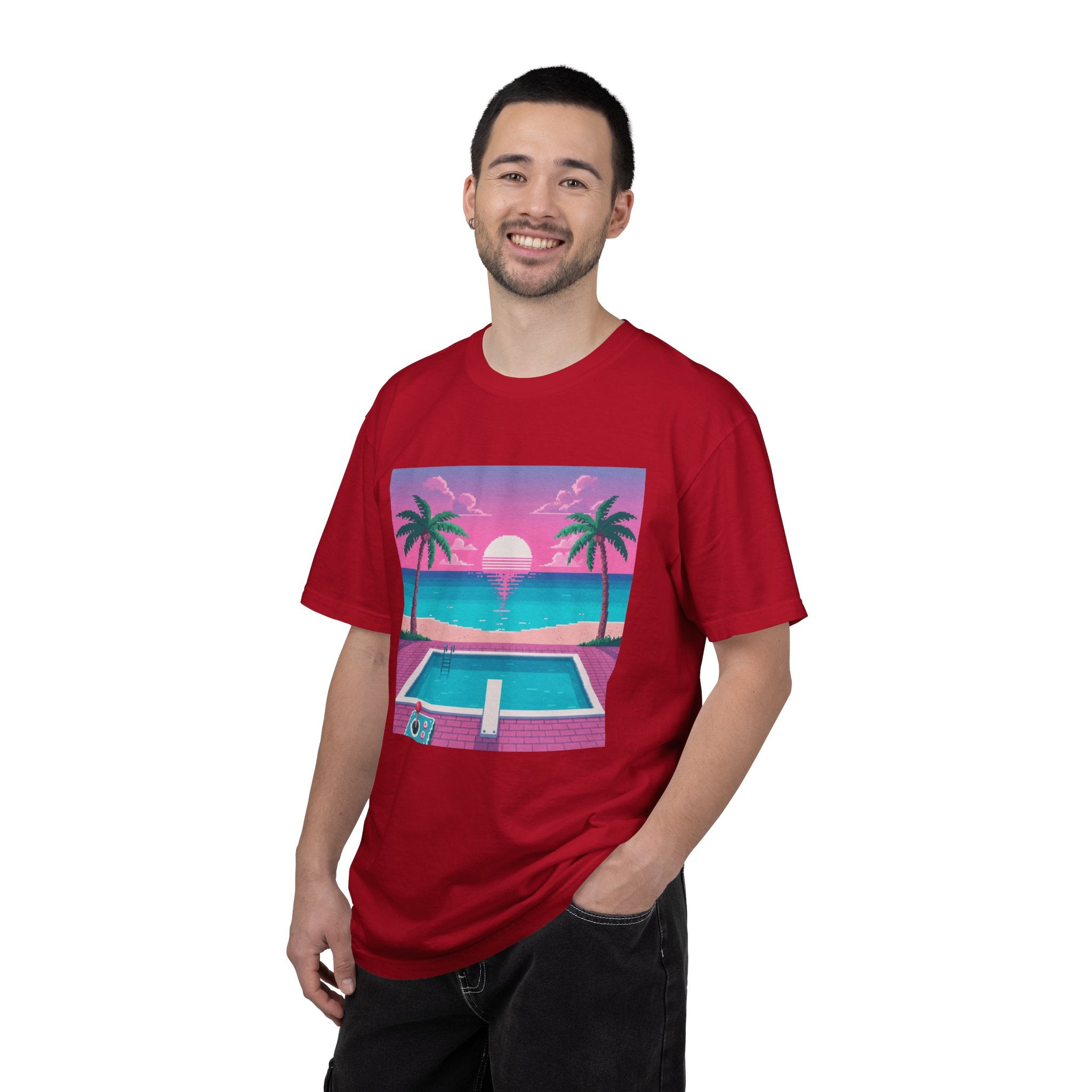 Retro Miami Sunset poolside scene T-Shirt
