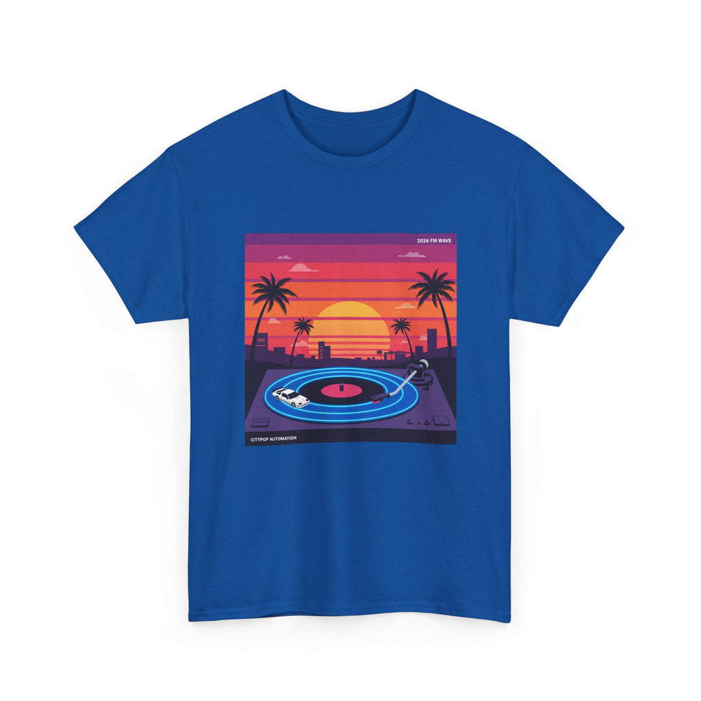 Sunset Vinyl Record T-Shirt — Retro Beachwave Music Tee