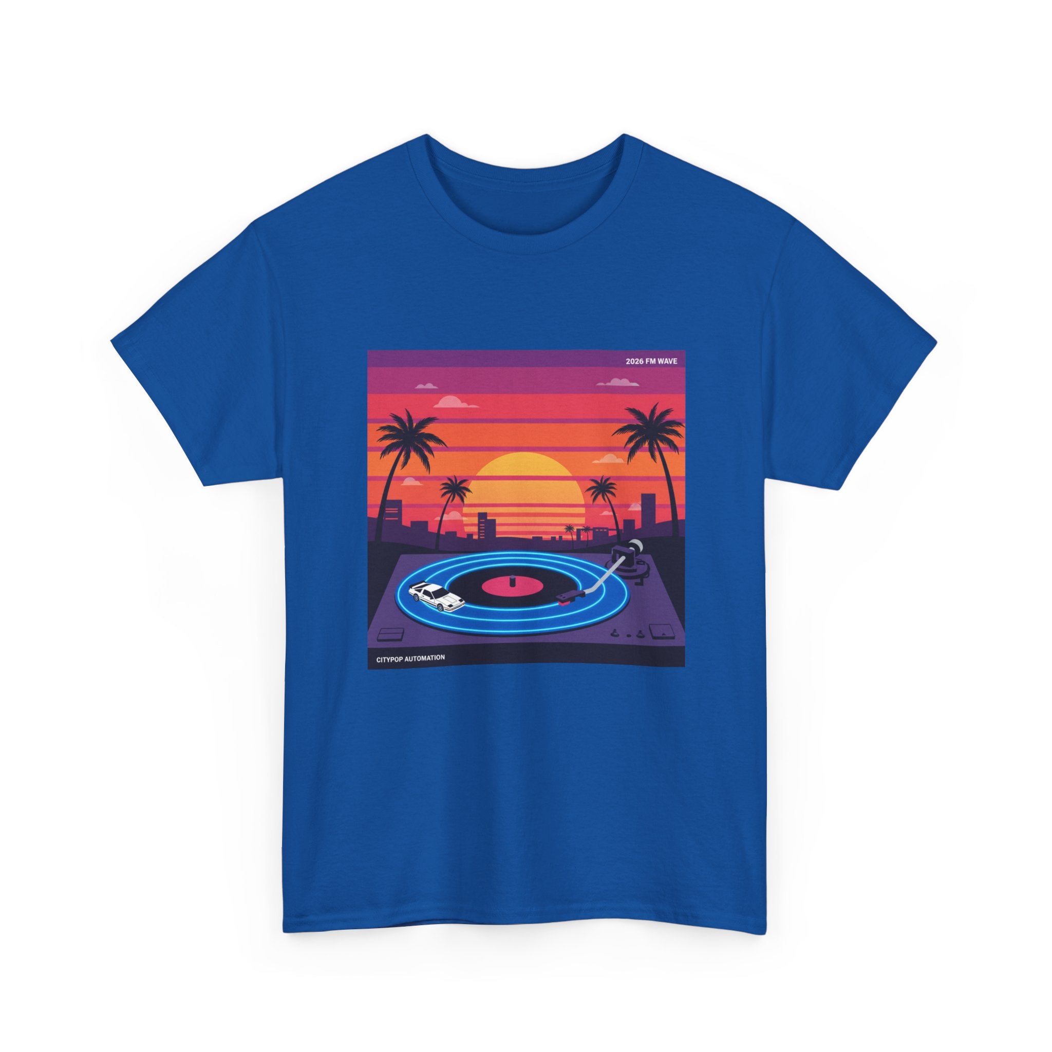 Sunset Vinyl Record T-Shirt — Retro Beachwave Music Tee