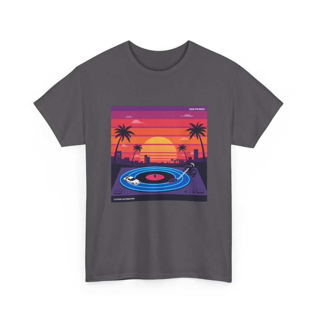 Sunset Vinyl Record T-Shirt — Retro Beachwave Music Tee