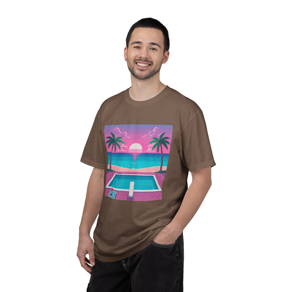 Retro Miami Sunset poolside scene T-Shirt