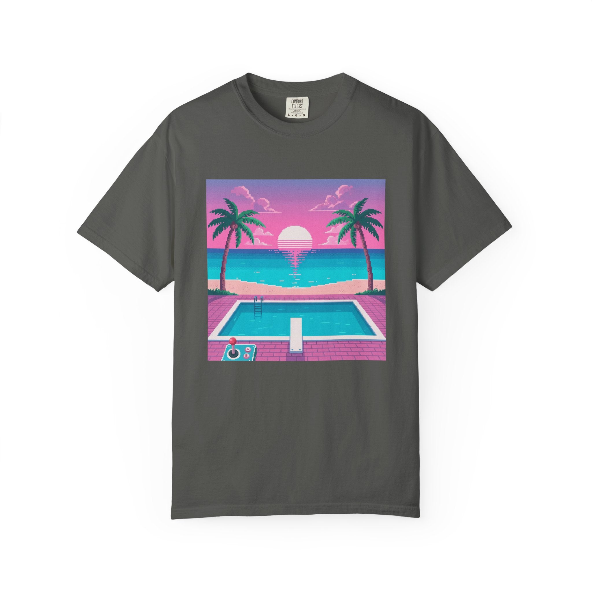 Retro Miami Sunset poolside scene T-Shirt