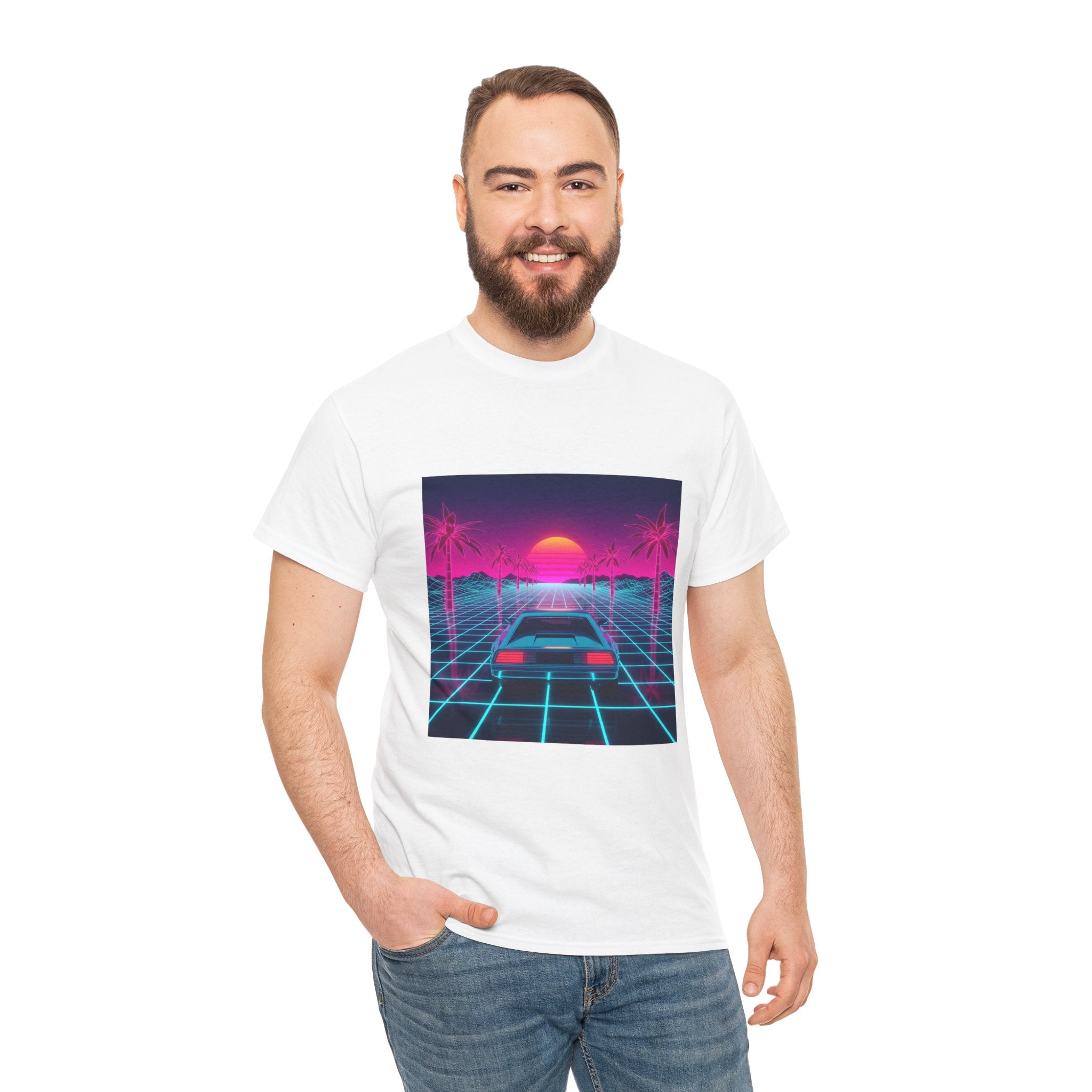 Retro Sunset Drive Tee - Vaporwave 80s Synthwave Car T-Shirt