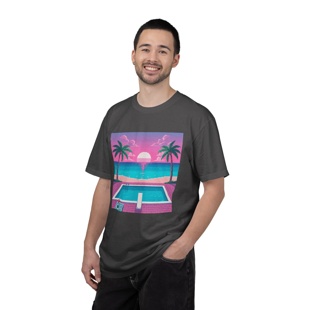Retro Miami Sunset poolside scene T-Shirt
