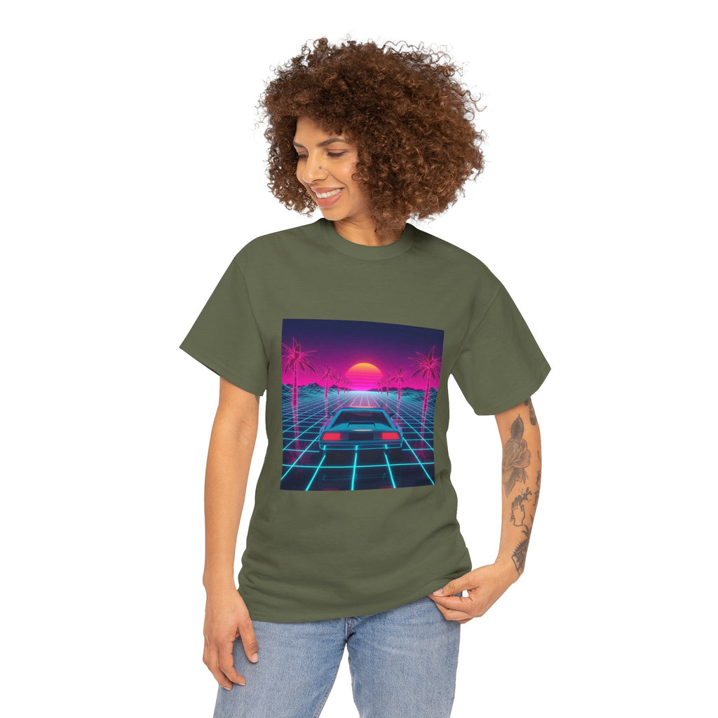 Retro Sunset Drive Tee - Vaporwave 80s Synthwave Car T-Shirt
