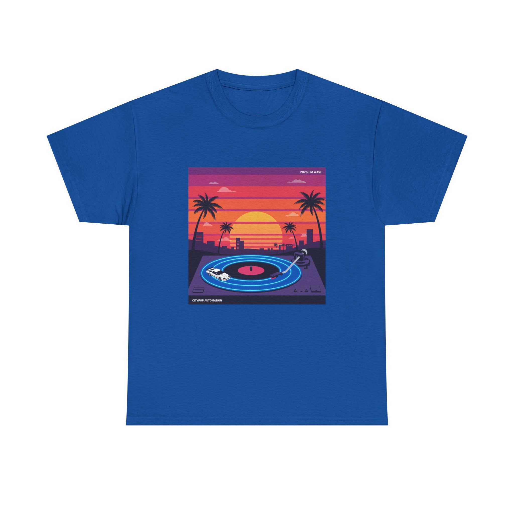 Sunset Vinyl Record T-Shirt — Retro Beachwave Music Tee