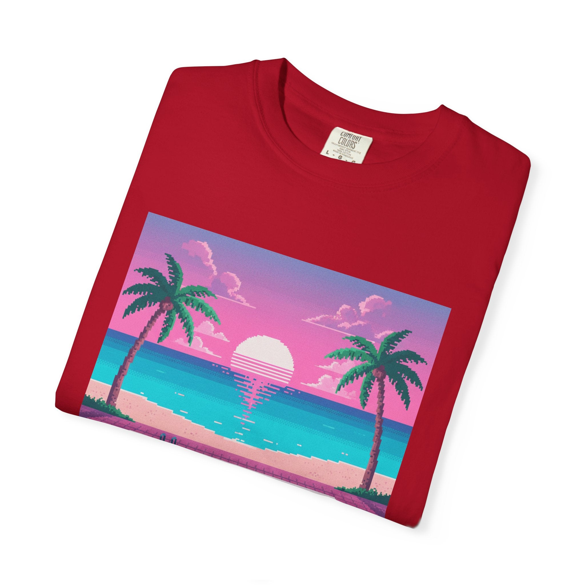 Retro Miami Sunset poolside scene T-Shirt