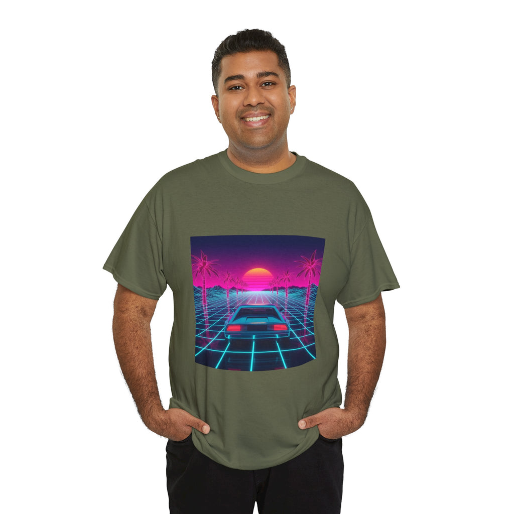 Retro Sunset Drive Tee - Vaporwave 80s Synthwave Car T-Shirt