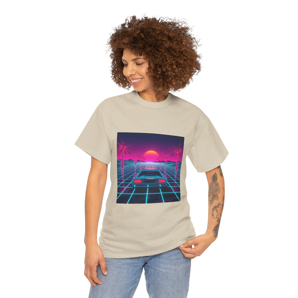 Retro Sunset Drive Tee - Vaporwave 80s Synthwave Car T-Shirt
