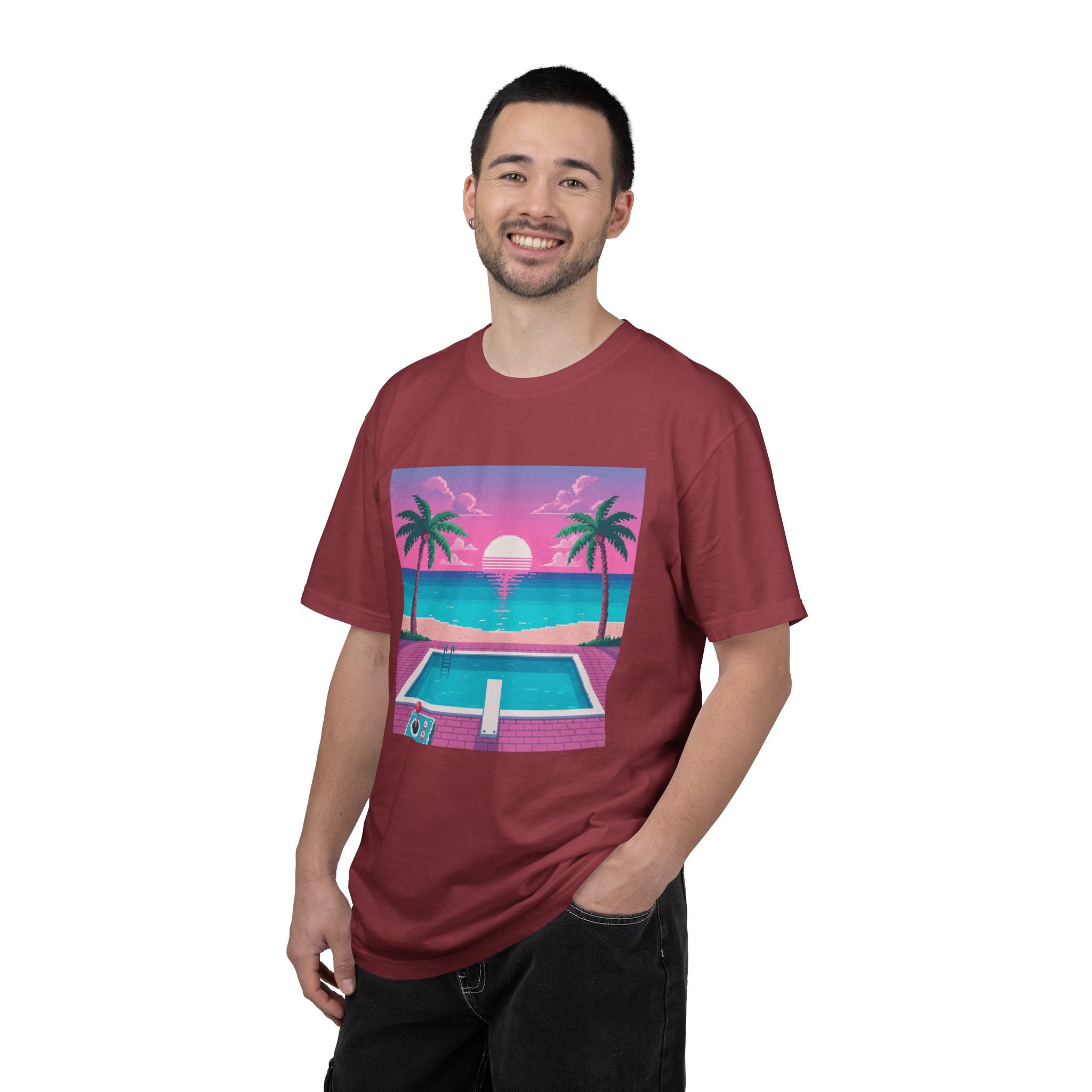 Retro Miami Sunset poolside scene T-Shirt