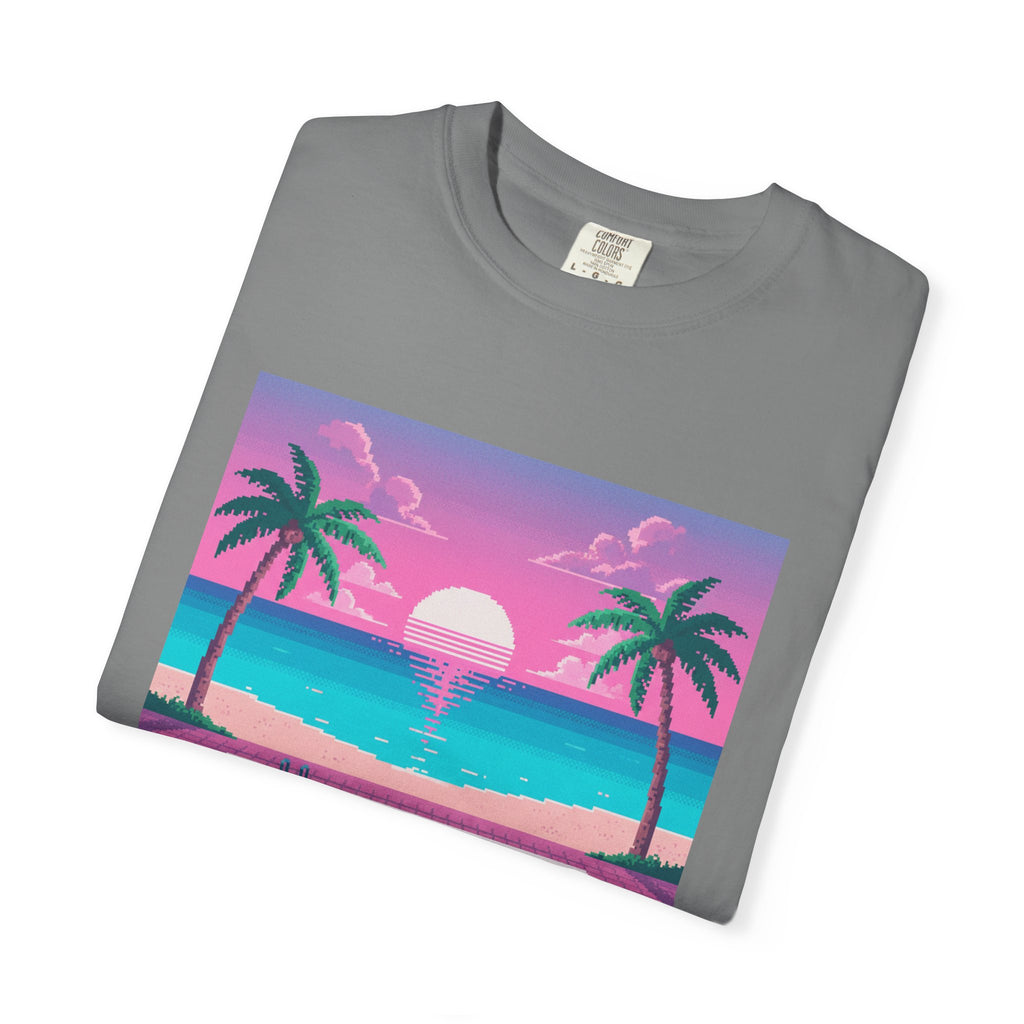 Retro Miami Sunset poolside scene T-Shirt