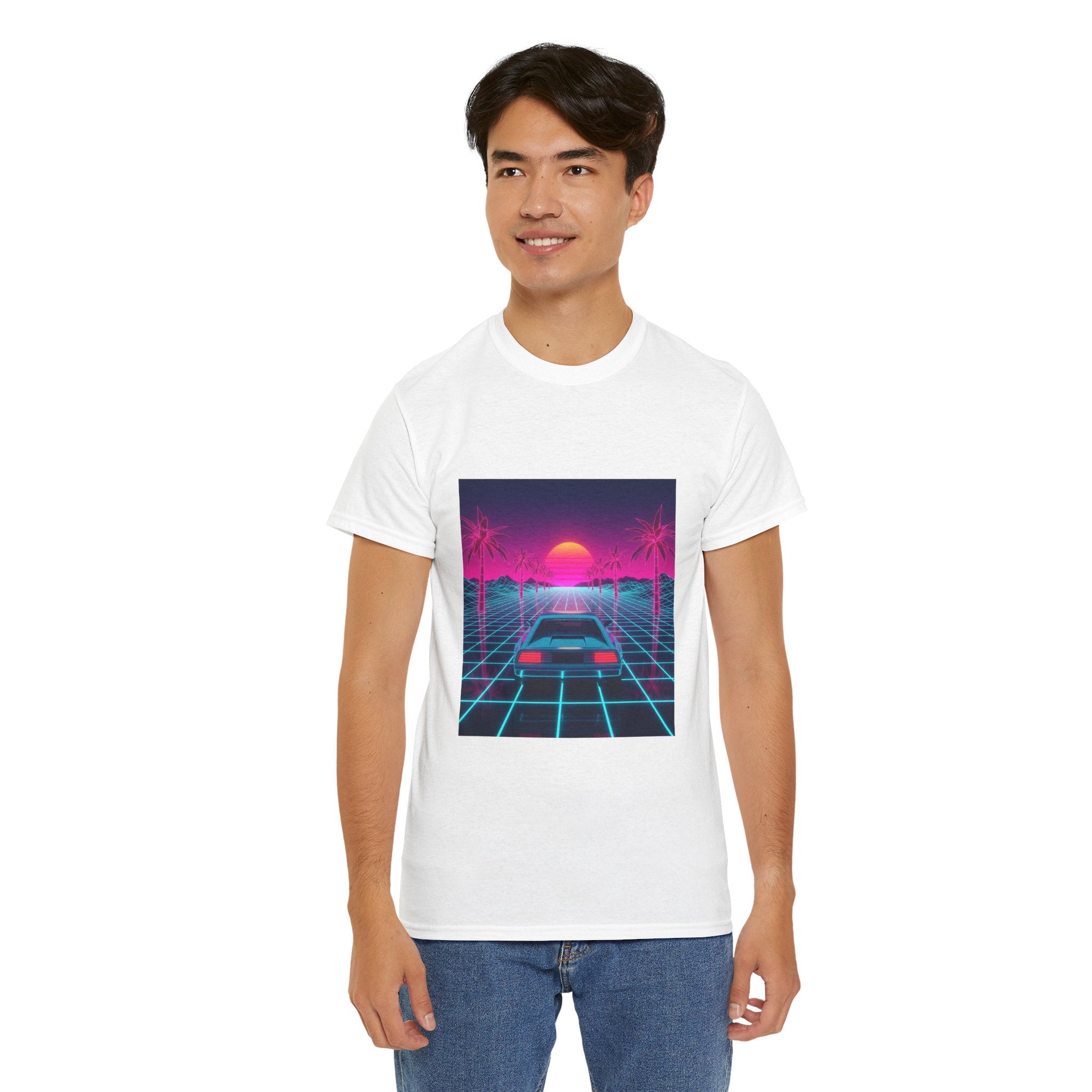 Retro Sunset Drive Tee - Vaporwave 80s Synthwave Car T-Shirt