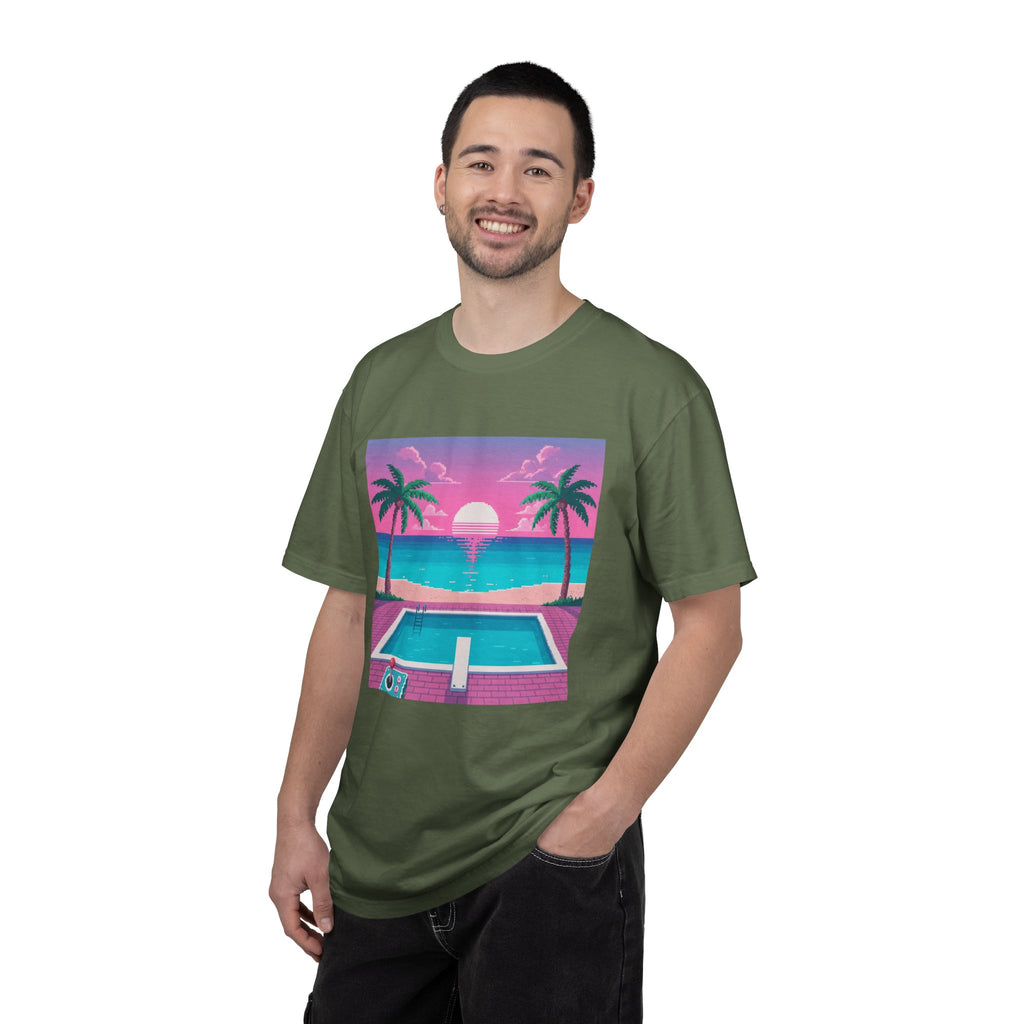 Retro Miami Sunset poolside scene T-Shirt