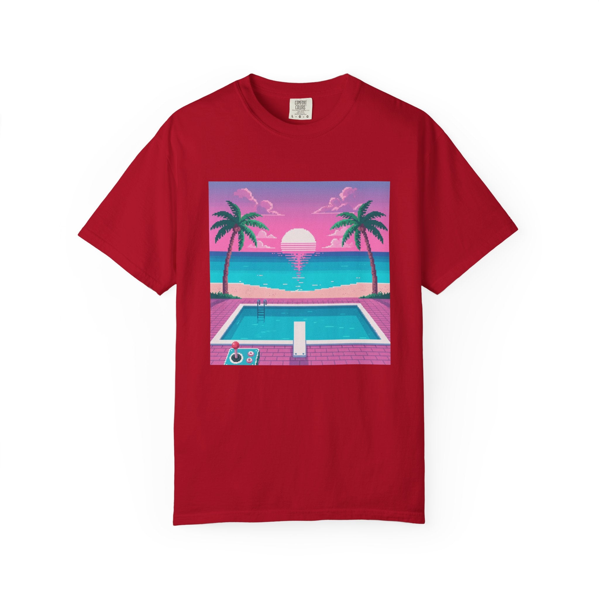 Retro Miami Sunset poolside scene T-Shirt