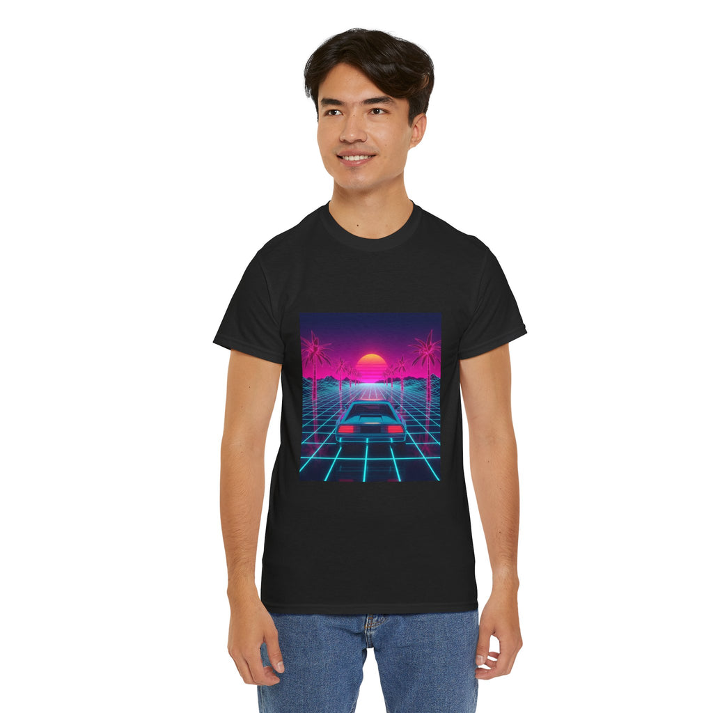 Retro Sunset Drive Tee - Vaporwave 80s Synthwave Car T-Shirt