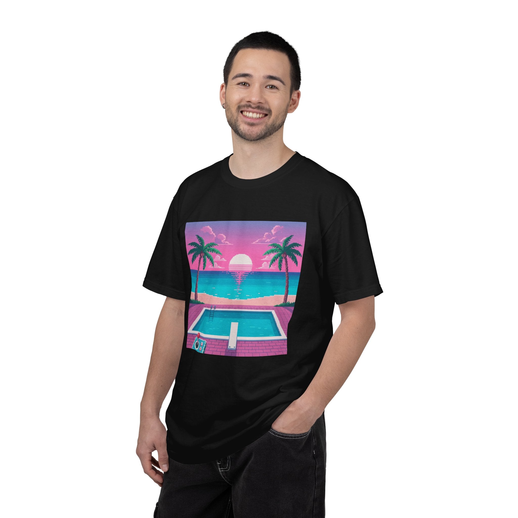 Retro Miami Sunset poolside scene T-Shirt
