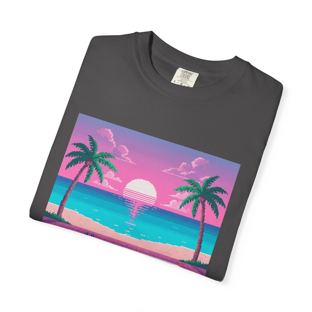 Retro Miami Sunset poolside scene T-Shirt