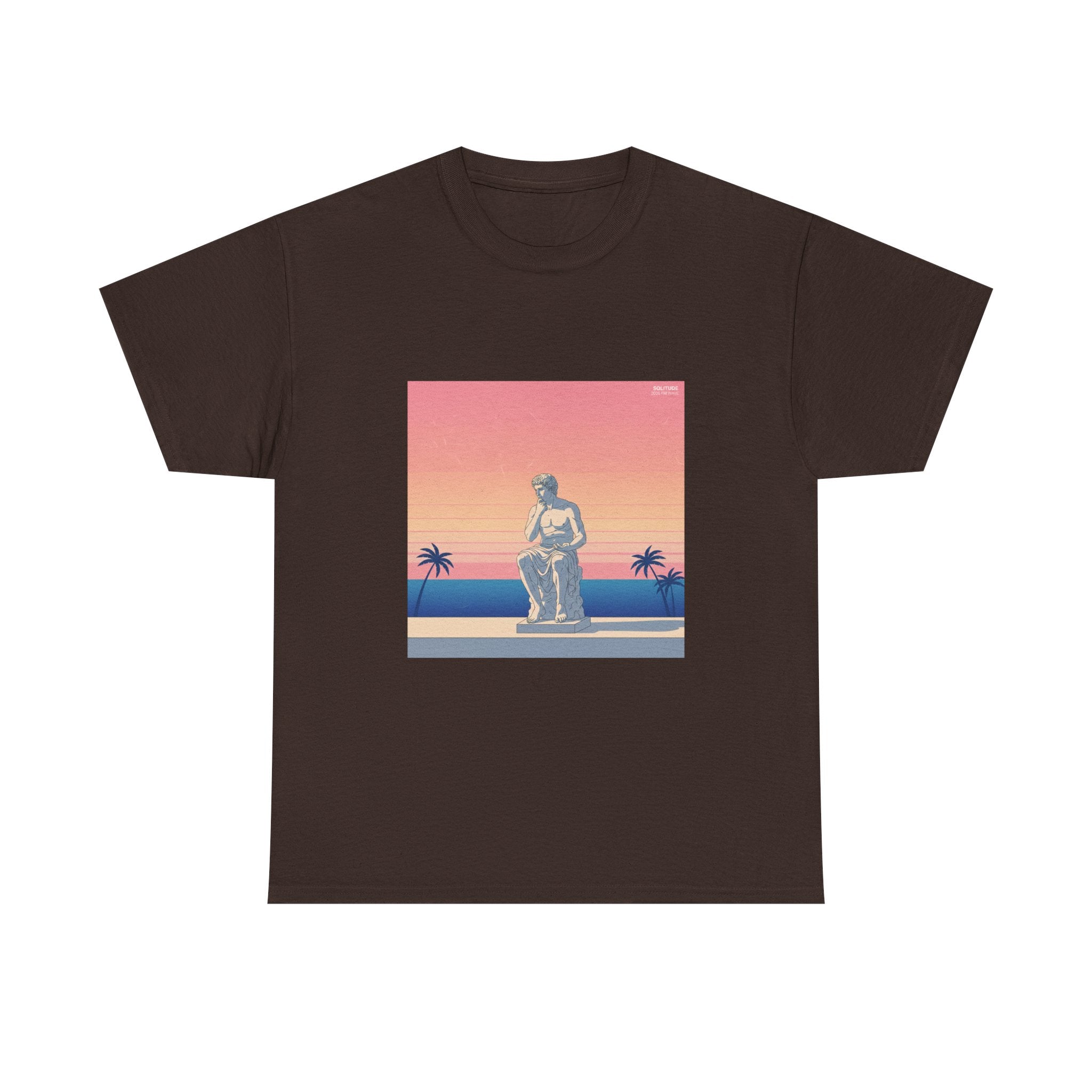 Statue Sunset Tee — Retro Palm Beach Vintage Graphic T-Shirt